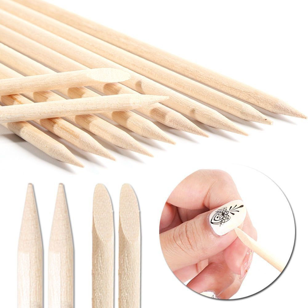 Nail Art Orange - Nail Art Pusher Orange Wood Sticks