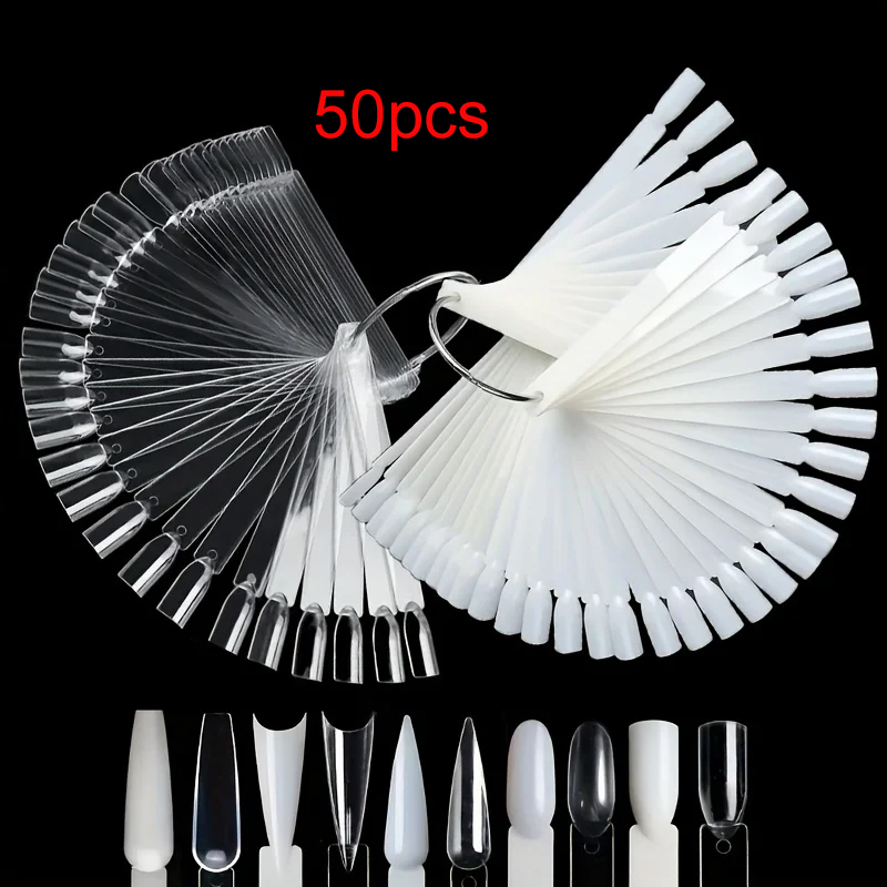 Nail Art Navy - 50 Nail Sample Sticks with Rings,