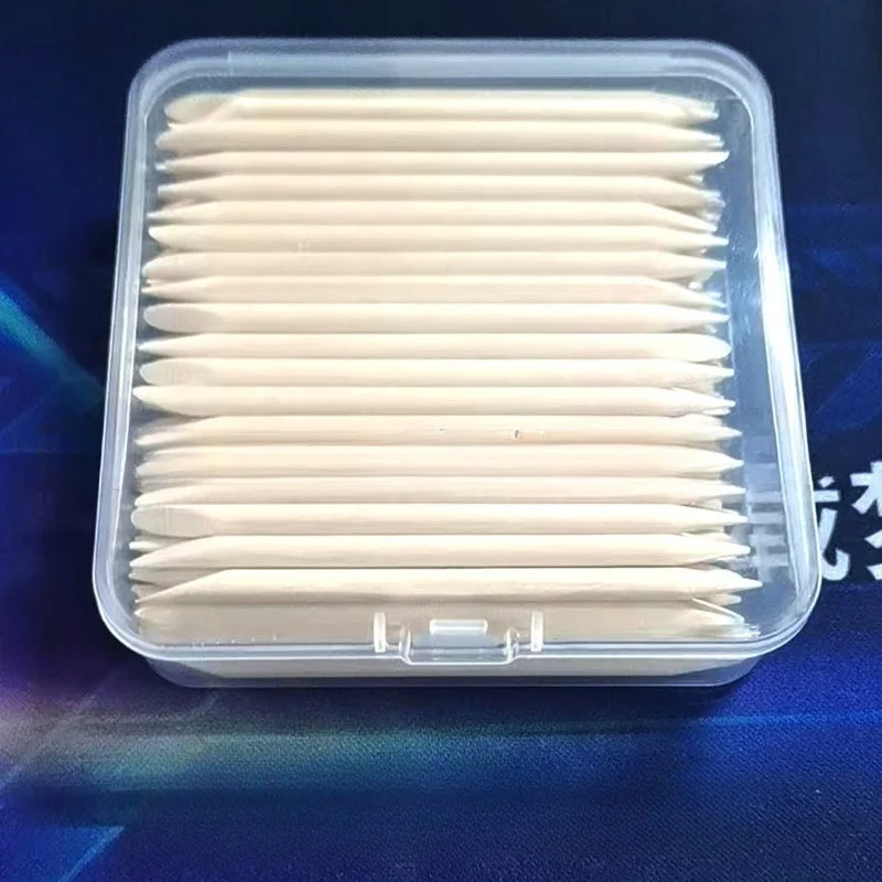 Nail Art Orange - 100pcs/Box Nail Art Cuticle Pusher Wooden