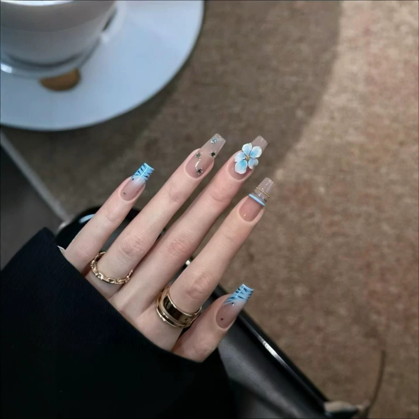 10pcs Handmade Middle Press On - огляд і ціна Nail Art Zebra