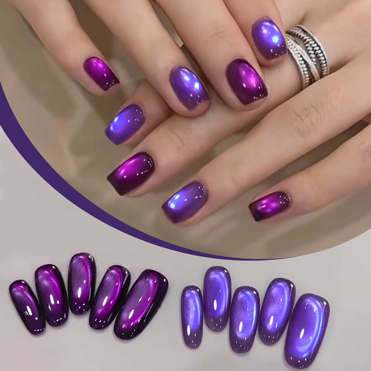 XEIJAYI 4Pcs 15ML Purple Cat E - огляд і ціна Nail Art Violet