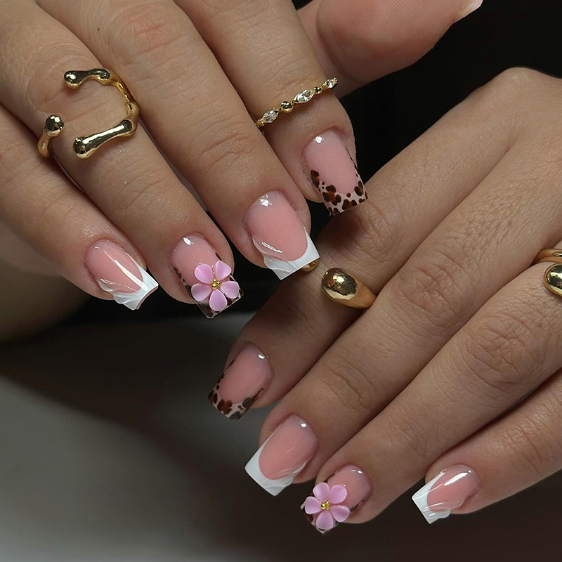 24Pcs Black White French Stick - огляд і ціна Nail Art Zebra