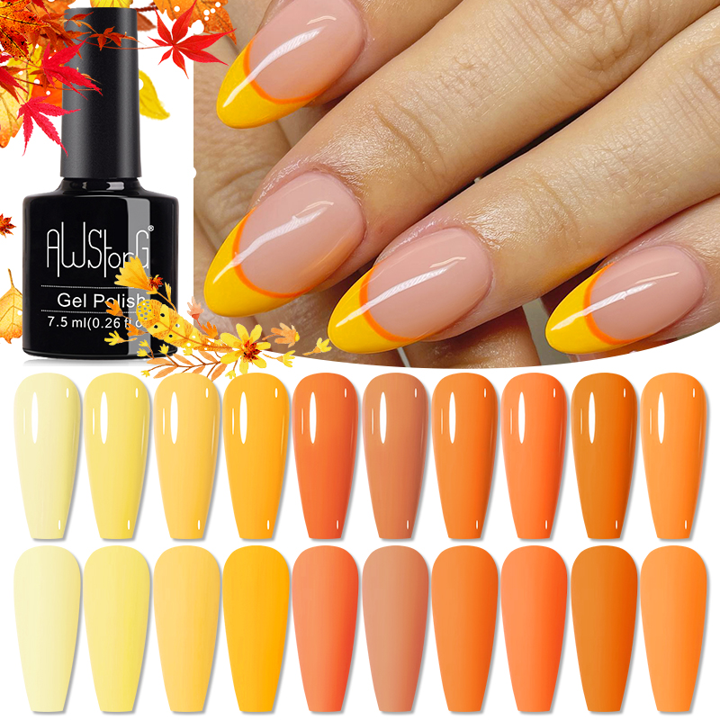 AWStorG 7.5ml 10 Colors Nail G - огляд і ціна Nail Art Orange