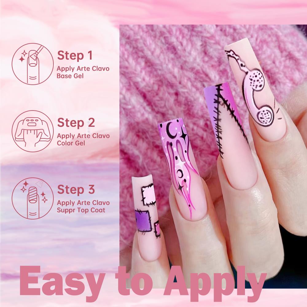Arte Clavo Orange Yellow Serie - огляд і ціна Nail Art Orange