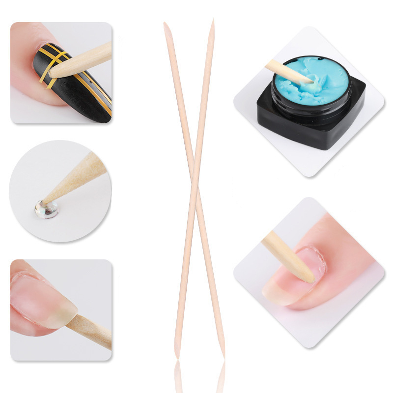 50/100 Pcs/Lot Wood Stick Cuti - огляд і ціна Nail Art Orange