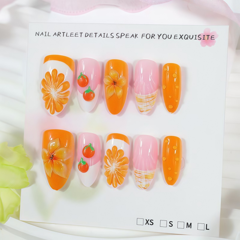 2026New 30pcs 3D Fruit Orange  - огляд і ціна Nail Art Orange