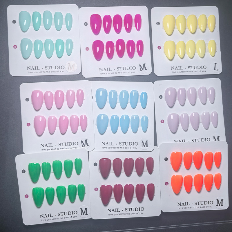 10pcs Almond Press on Nails Ha - огляд і ціна Nail Art Orange