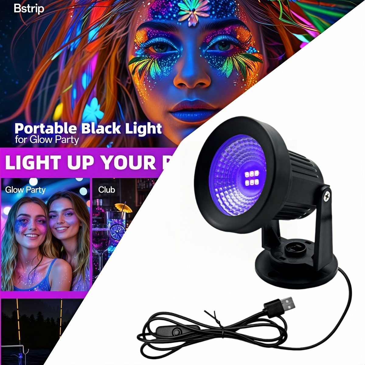 395nm black light, Ultraviolet - огляд і ціна Nail Art Violet