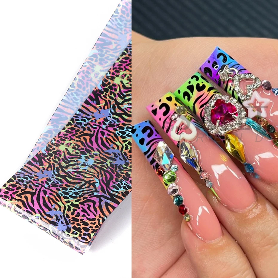 10pcs Colorful Leopard Print N - огляд і ціна Nail Art Zebra