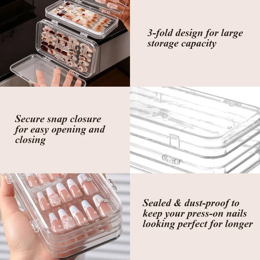 Clear Foldable Press On Nail S - огляд і ціна Nail Art Navy