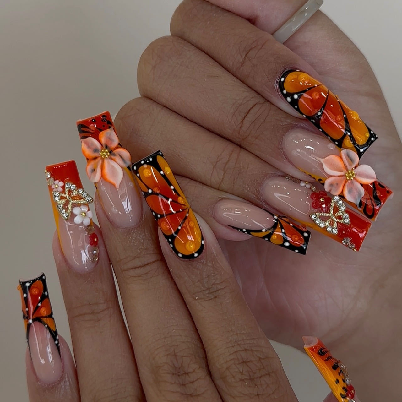 Medium fake nails for women gi - огляд і ціна Nail Art Orange