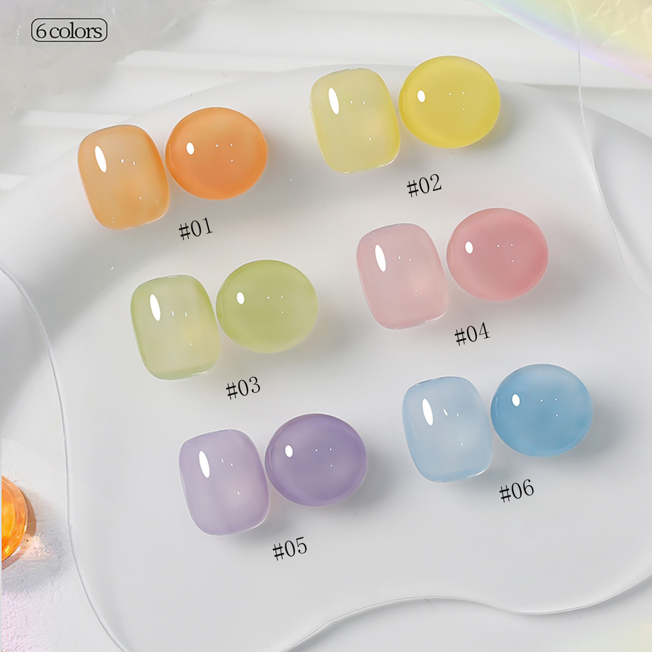 1-6pcs PSK New Macaron Candy O - огляд і ціна Nail Art Orange