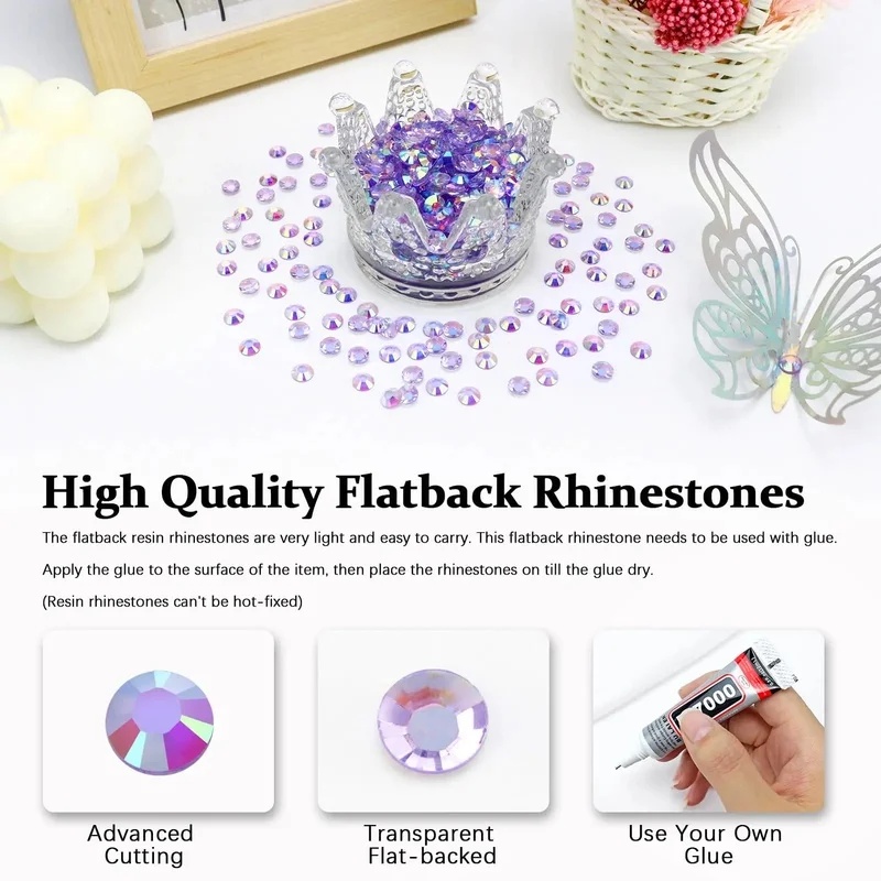 5000/10000PCS Lt Violet Clear  - огляд і ціна Nail Art Violet
